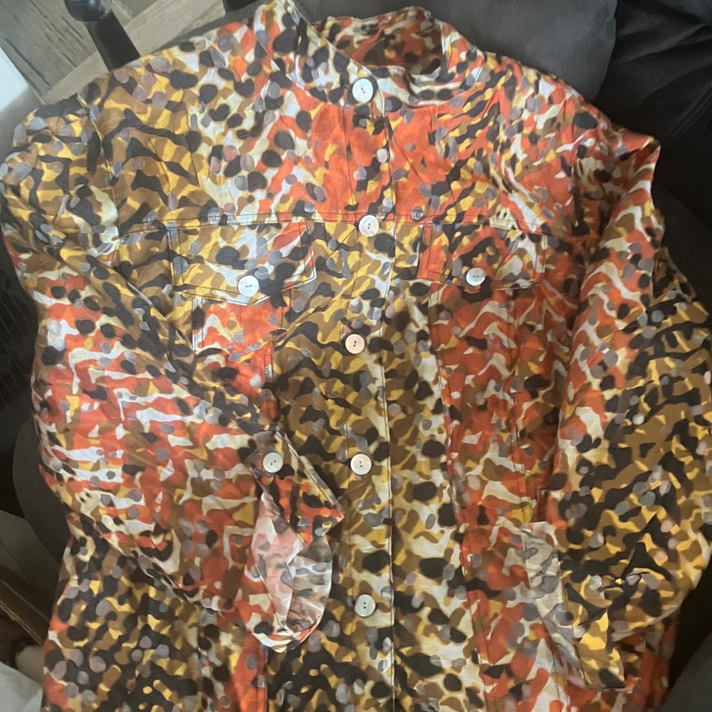 Ruby Rd. Woman’s top in Orange and Brown